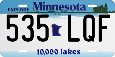 MN license plate 535LQF