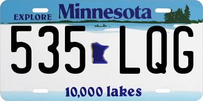 MN license plate 535LQG