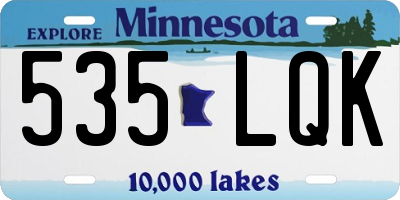 MN license plate 535LQK