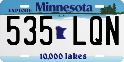 MN license plate 535LQN