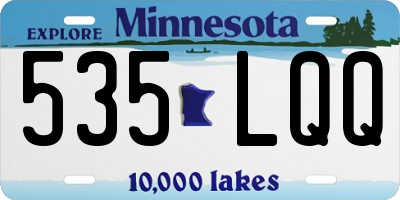 MN license plate 535LQQ