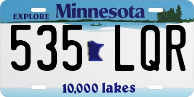 MN license plate 535LQR
