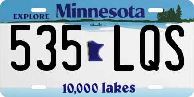 MN license plate 535LQS