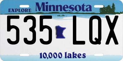 MN license plate 535LQX