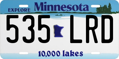 MN license plate 535LRD