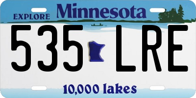 MN license plate 535LRE
