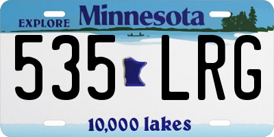 MN license plate 535LRG
