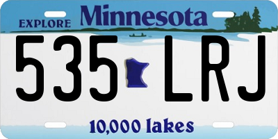 MN license plate 535LRJ