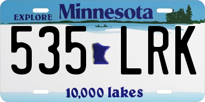 MN license plate 535LRK