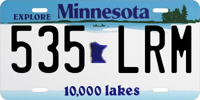 MN license plate 535LRM