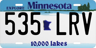 MN license plate 535LRV