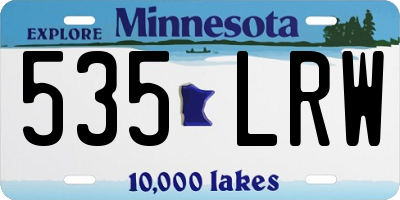 MN license plate 535LRW