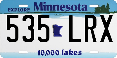 MN license plate 535LRX