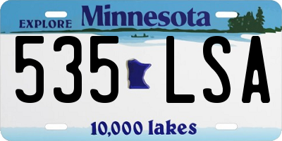 MN license plate 535LSA
