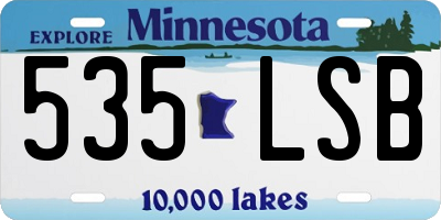 MN license plate 535LSB