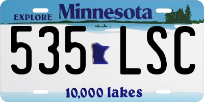 MN license plate 535LSC
