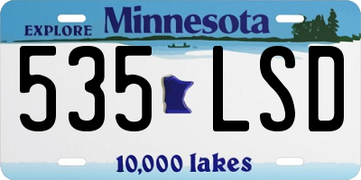 MN license plate 535LSD