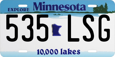 MN license plate 535LSG