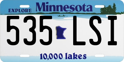 MN license plate 535LSI