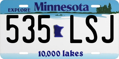 MN license plate 535LSJ