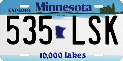 MN license plate 535LSK