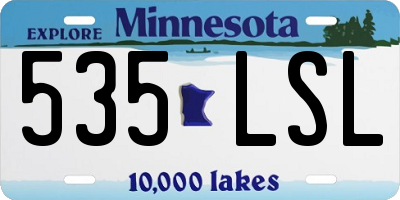 MN license plate 535LSL