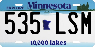 MN license plate 535LSM