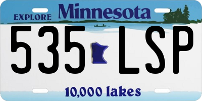 MN license plate 535LSP