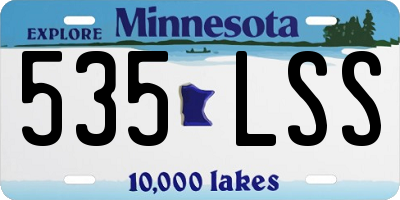 MN license plate 535LSS