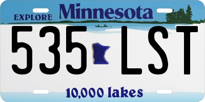 MN license plate 535LST