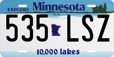 MN license plate 535LSZ