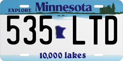 MN license plate 535LTD