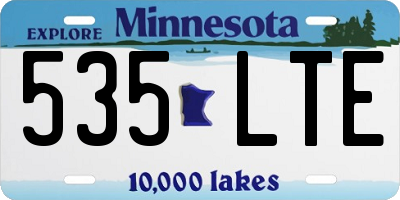 MN license plate 535LTE