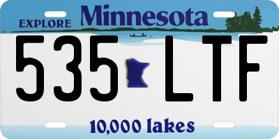 MN license plate 535LTF