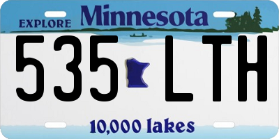 MN license plate 535LTH