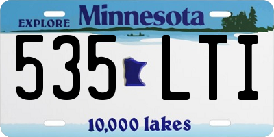 MN license plate 535LTI