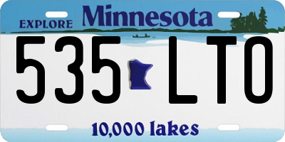 MN license plate 535LTO