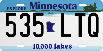 MN license plate 535LTQ