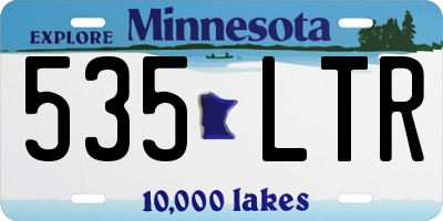 MN license plate 535LTR