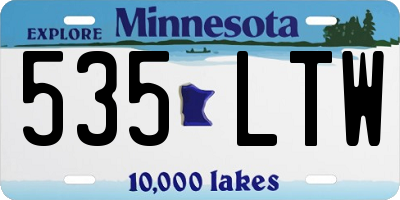 MN license plate 535LTW