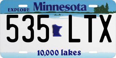 MN license plate 535LTX