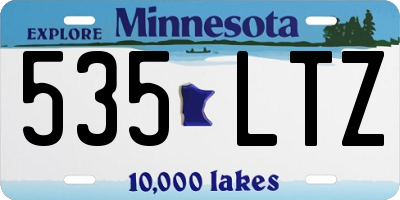 MN license plate 535LTZ