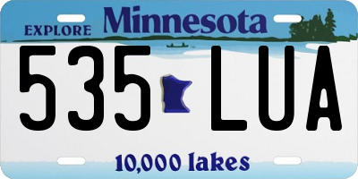 MN license plate 535LUA