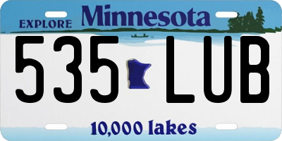 MN license plate 535LUB