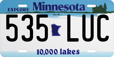 MN license plate 535LUC