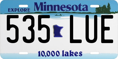 MN license plate 535LUE