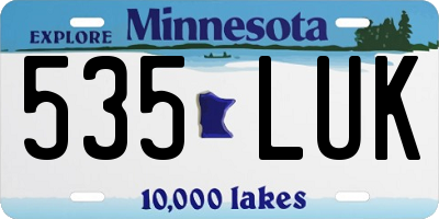 MN license plate 535LUK
