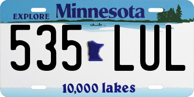 MN license plate 535LUL