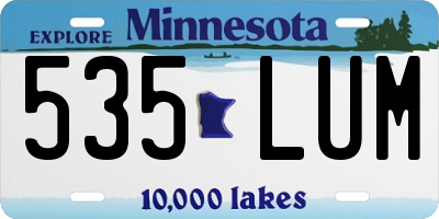 MN license plate 535LUM