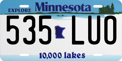 MN license plate 535LUO